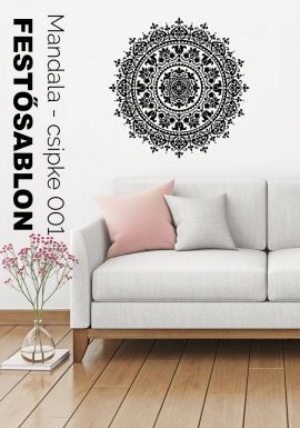 Mandala és csipke festősablon, stencil