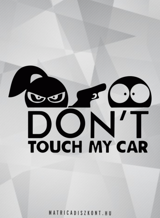 don't touch my car girl lányos vicces autómatrica