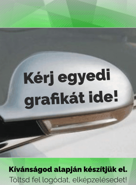 egyedi visszapillanto matrica