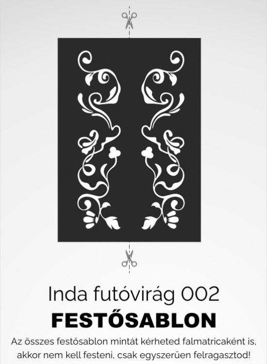 Inda futóvirág festősablon, stencil