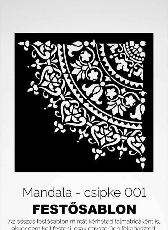 Mandala és csipke festősablon, stencil