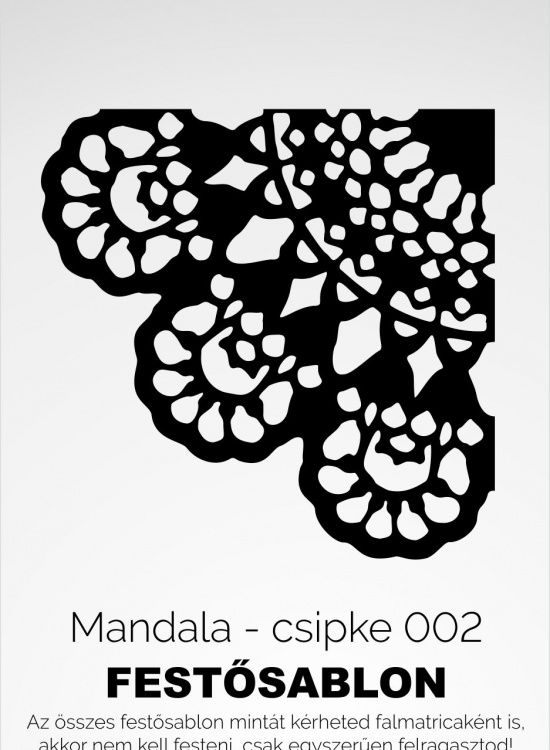 Mandala és csipke festősablon, stencil