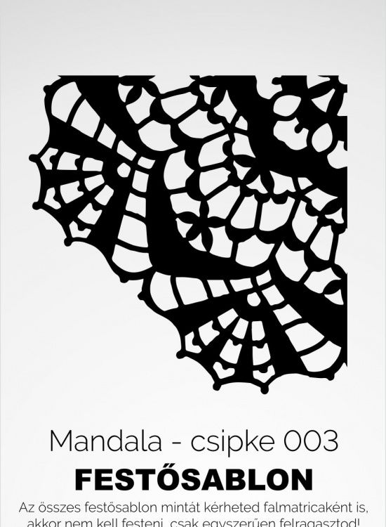 Mandala és csipke festősablon, stencil