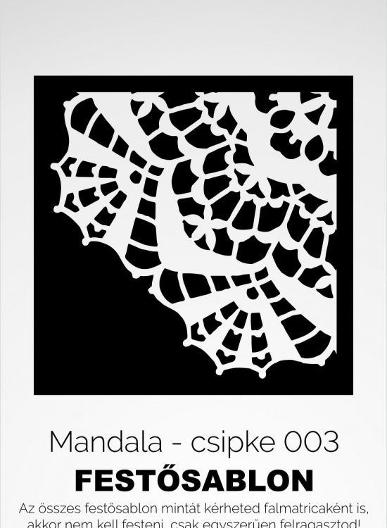 Mandala és csipke festősablon, stencil